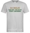 Мужская футболка Roman the man the myth the legend Серый фото