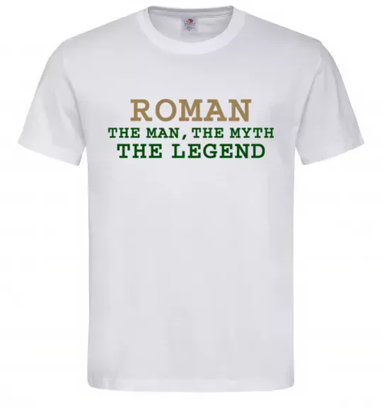 Чоловіча футболка Roman the man the myth the legend Білий фото