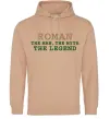 Мужская толстовка (худи) Roman the man the myth the legend Песочный Мужская толстовка (худи) Roman the man the myth the legend Песочный фото