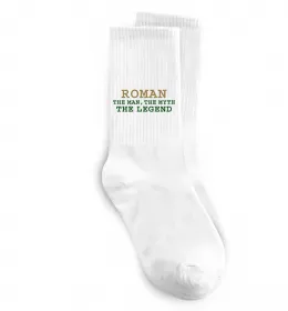 Носки Roman the man the myth the legend Белый фото