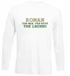 Лонгслів Roman the man the myth the legend Білий фото