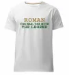 Мужская премиум футболка Roman the man the myth the legend Белый фото