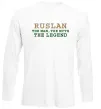 Лонгслив Ruslan the man the myth the legend Белый фото