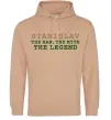 Мужская толстовка (худи) Stanislav the man the myth the legend Песочный Мужская толстовка (худи) Stanislav the man the myth the legend Песочный фото