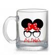 Чашка стеклянная Alina minnie Прозрачный фото