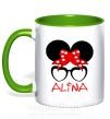 Чашка с цветной ручкой Alina minnie Зеленый фото