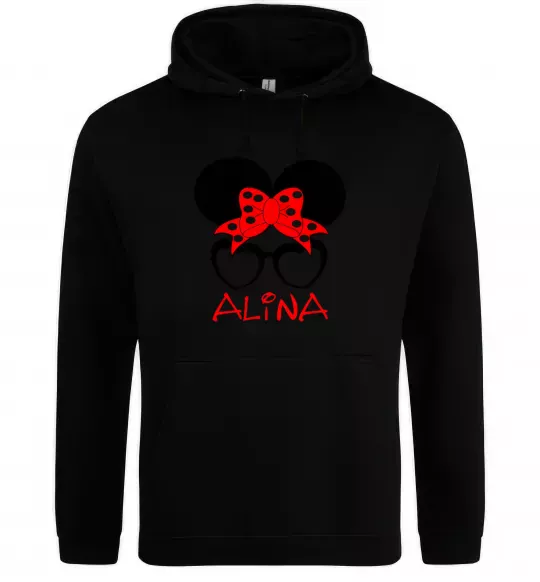 Женская толстовка (худи) Alina minnie Черный фото
