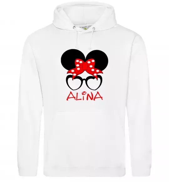 Женская толстовка (худи) Alina minnie Белый фото