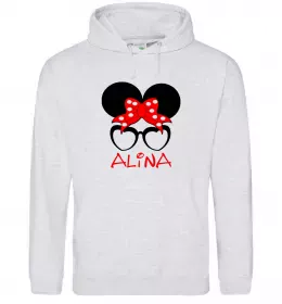 Женская толстовка (худи) Аліна золота людина Черный фото