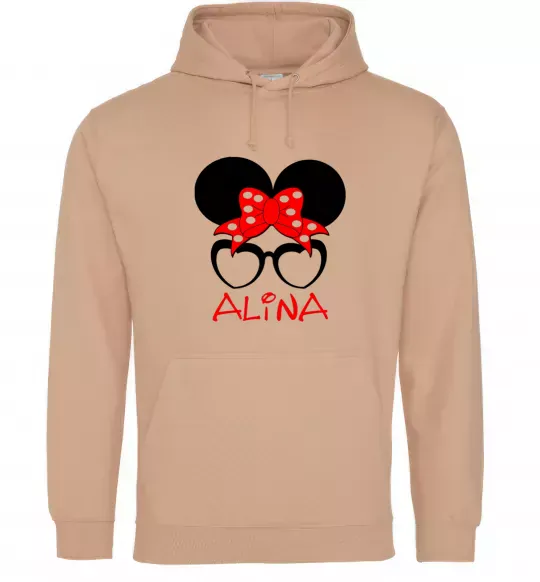 Женская толстовка (худи) Alina minnie Песочный фото