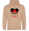 Женская толстовка (худи) Alina minnie Песочный фото