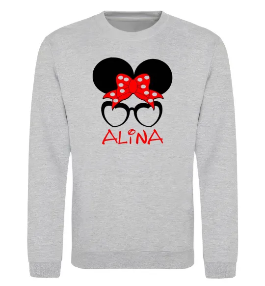 Свитшот Alina minnie Серый меланж фото