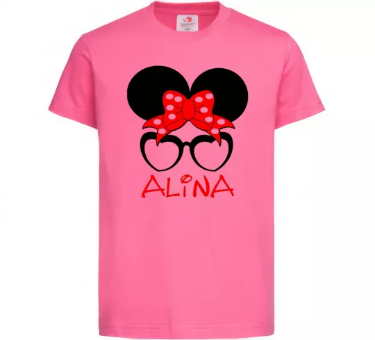 Дитяча футболка Alina minnie Яскраво-рожевий фото