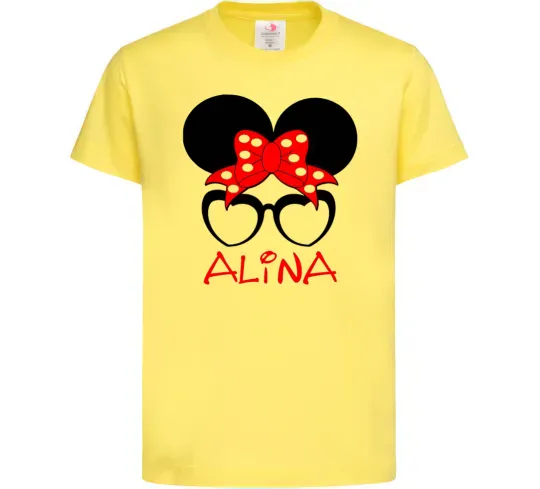 Дитяча футболка Alina minnie Лимонний фото
