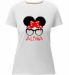 Жіноча преміум футболка Alina minnie Білий фото