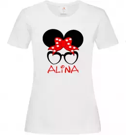 Женская футболка Аліна золота людина Темно-синий фото