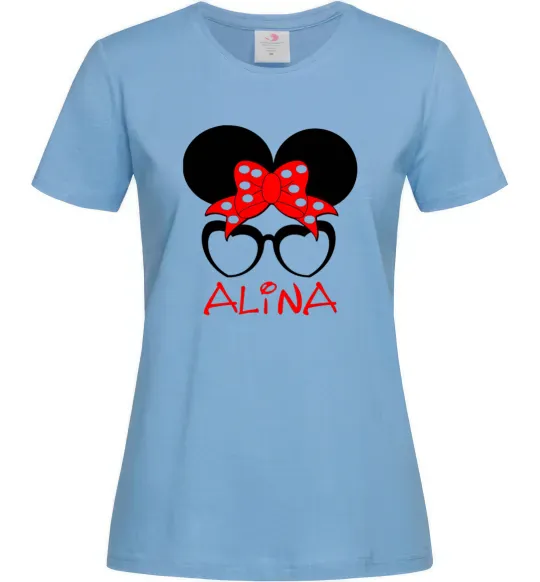 Жіноча футболка Alina minnie Блакитний фото