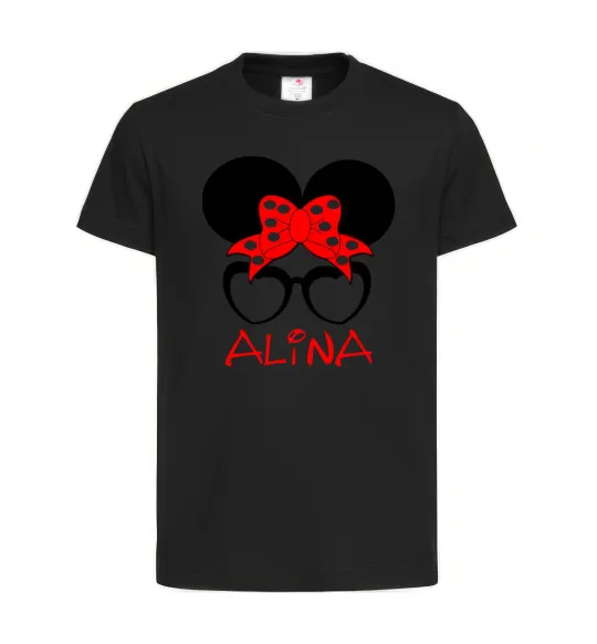 Детская футболка Alina minnie Черный фото