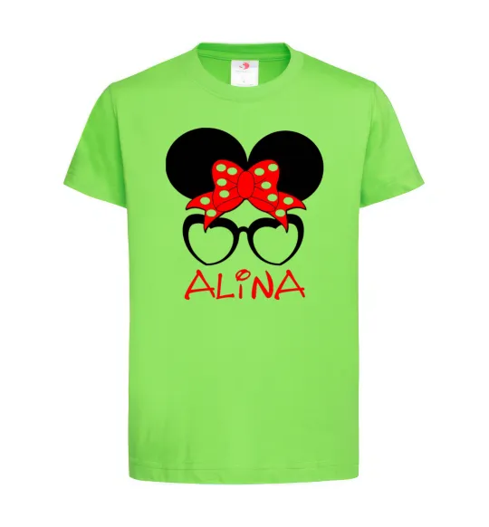 Детская футболка Alina minnie Лаймовый фото