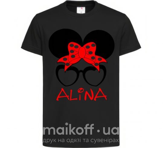 Детская футболка Alina minnie Черный фото