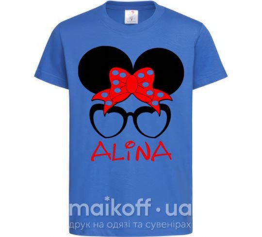 Детская футболка Alina minnie Ярко-синий фото
