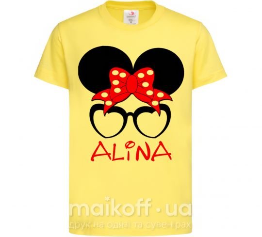 Детская футболка Alina minnie Лимонный фото