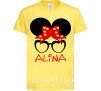 Детская футболка Alina minnie Лимонный фото