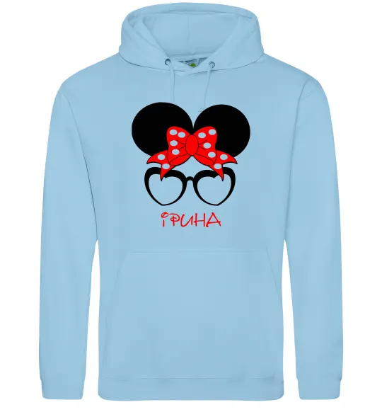 Женская толстовка (худи) Ірина minnie Голубой фото