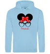 Женская толстовка (худи) Ірина minnie Голубой фото