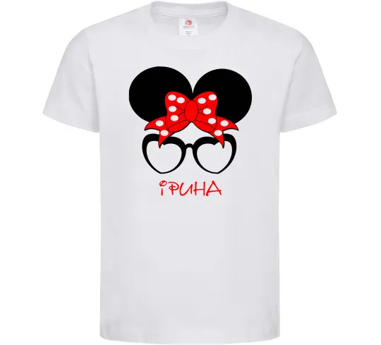 Детская футболка Ірина minnie Белый фото