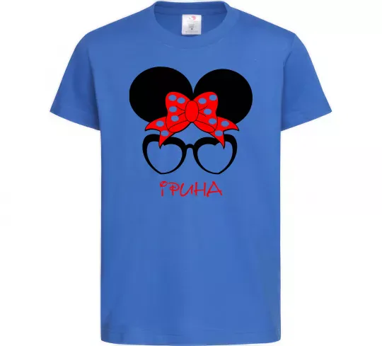 Детская футболка Ірина minnie Ярко-синий фото