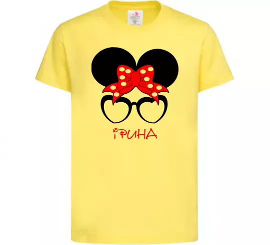 Детская футболка Ірина minnie Лимонный фото