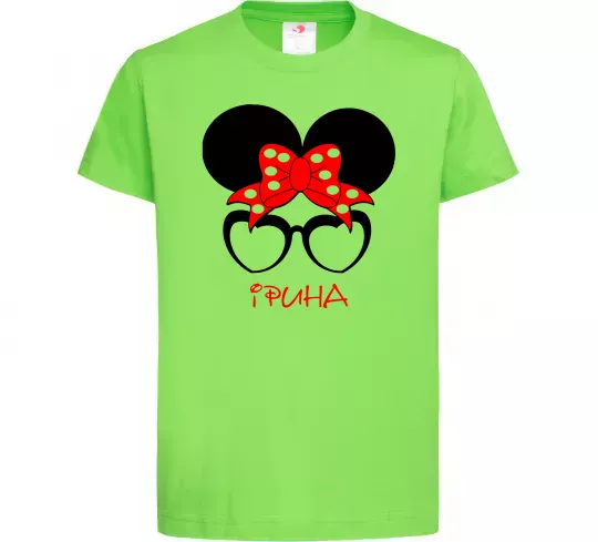 Детская футболка Ірина minnie Лаймовый фото