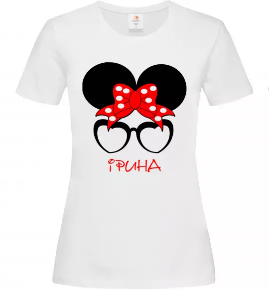 Женская футболка Ірина minnie Белый фото