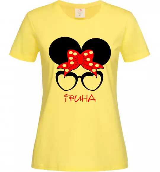 Женская футболка Ірина minnie Лимонный фото