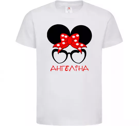 Детская футболка Ангеліна minnie Белый фото