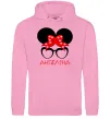 Женская толстовка (худи) Ангеліна minnie Розовый фото