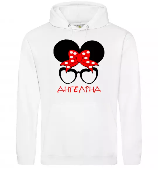 Женская толстовка (худи) Ангеліна minnie Белый фото