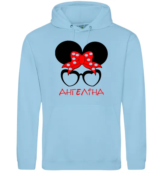 Женская толстовка (худи) Ангеліна minnie Голубой фото