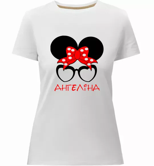 Жіноча преміум футболка Ангеліна minnie Білий фото