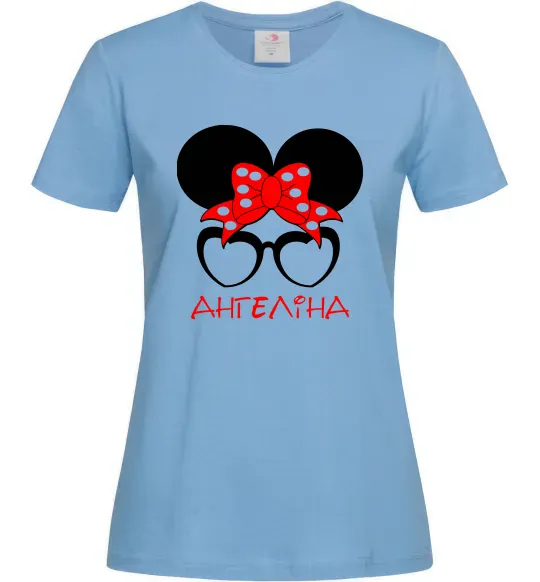 Жіноча футболка Ангеліна minnie Блакитний фото