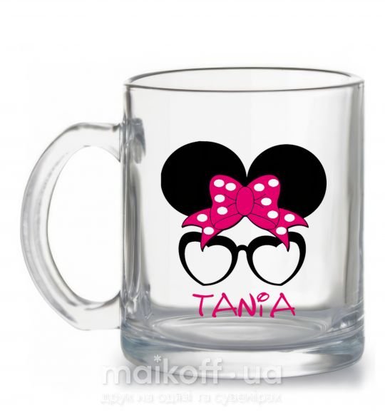 Чашка скляна Tania minnie Прозорий фото