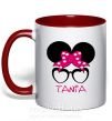 Чашка з кольоровою ручкою Tania minnie Червоний фото
