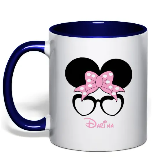 Чашка с цветной ручкой Darina minnie Глубокий темно-синий фото