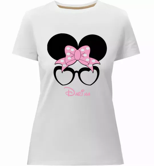 Женская премиум футболка Darina minnie Белый фото