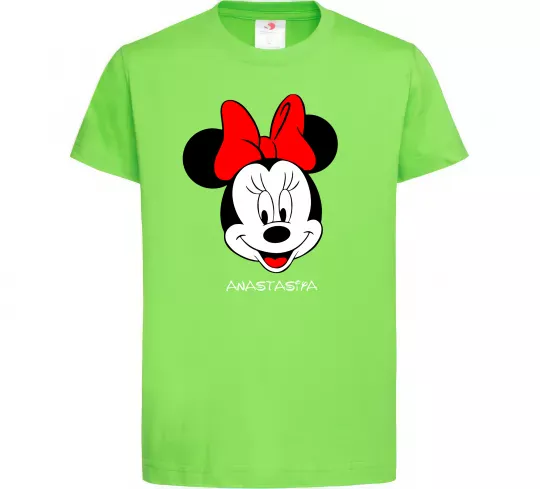 Дитяча футболка Anastasiya minnie mouse Лаймовий фото
