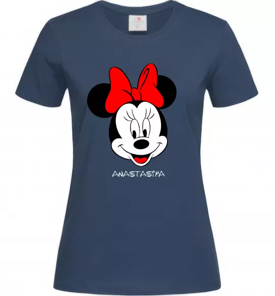 Женская футболка Anastasiya minnie mouse Темно-синий фото