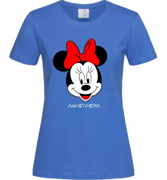 Женская футболка Anastasiya minnie mouse Ярко-синий фото