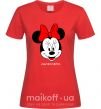 Женская футболка Anastasiya minnie mouse Красный фото