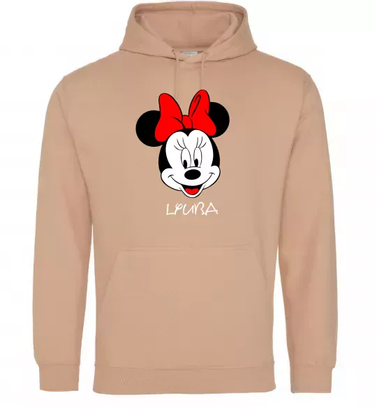 Женская толстовка (худи) Lyuba minnie mouse Песочный фото